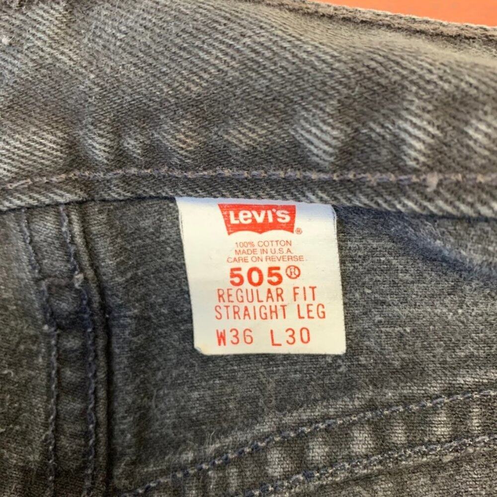 Vintage Men's 505 Black Levi's USA Made - Picture 6 of 7